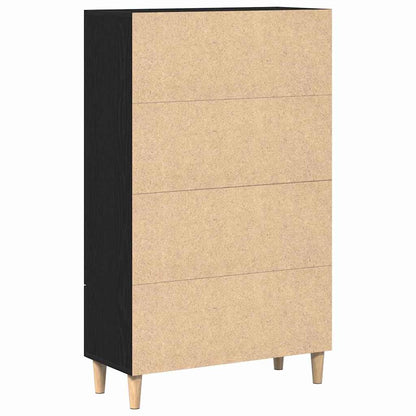 Highboard Schwarz Eichen-Optik 70 x 31 x 115 cm Holzwerkstoff
