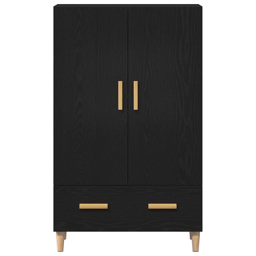 Highboard Schwarz Eichen-Optik 70 x 31 x 115 cm Holzwerkstoff