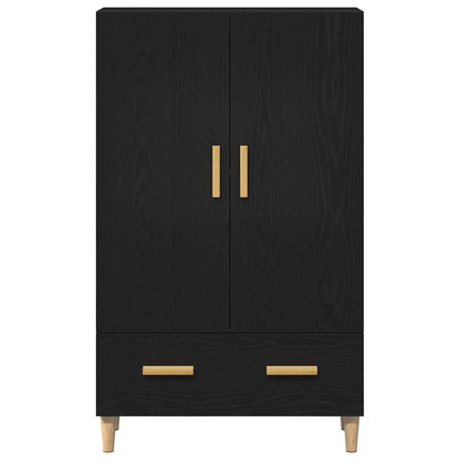 Highboard Schwarz Eichen-Optik 70 x 31 x 115 cm Holzwerkstoff