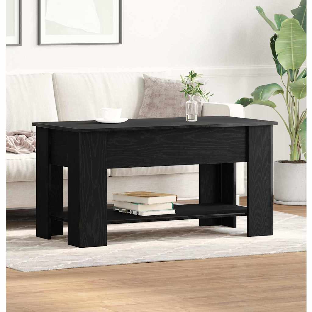 Couchtisch Schwarz Eichen-Optik 101 x 49 x 52 cm Holzwerkstoff
