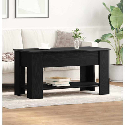 Couchtisch Schwarz Eichen-Optik 101 x 49 x 52 cm Holzwerkstoff
