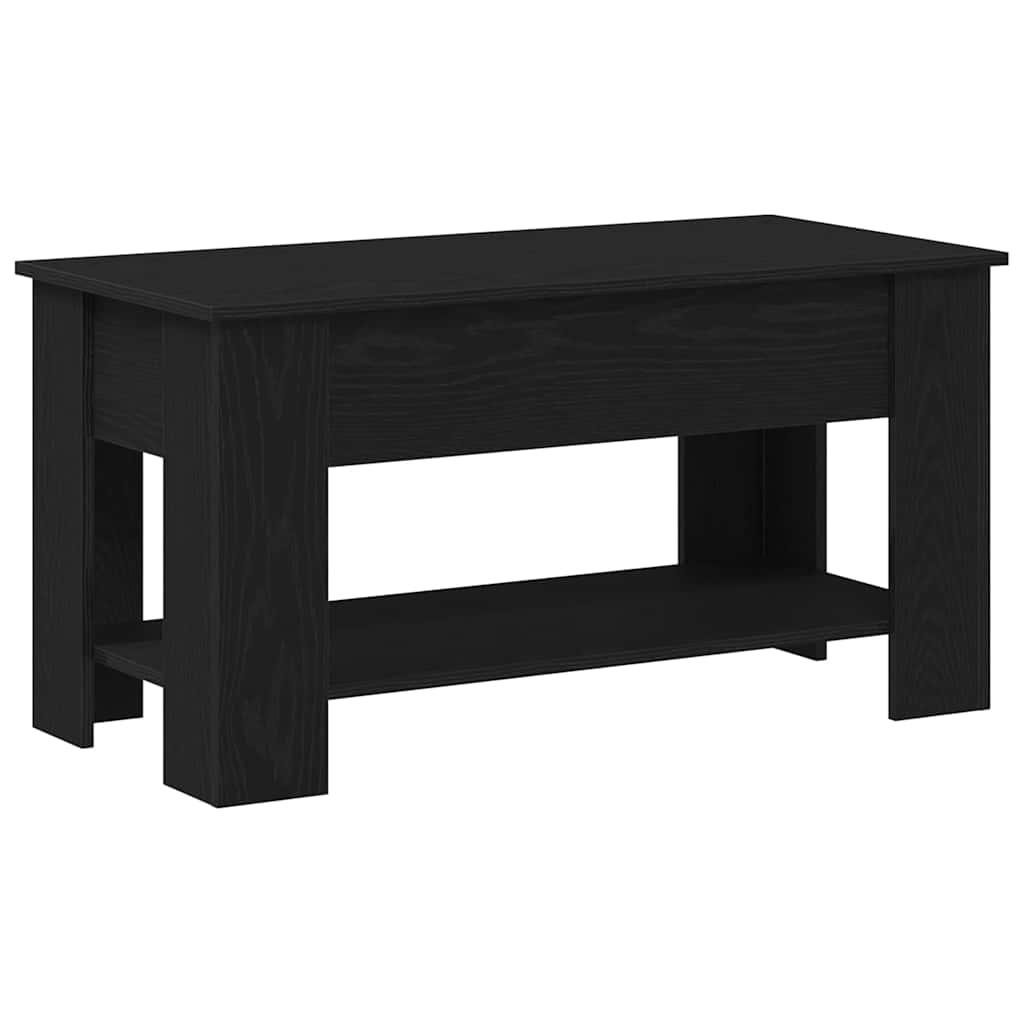 Couchtisch Schwarz Eichen-Optik 101 x 49 x 52 cm Holzwerkstoff