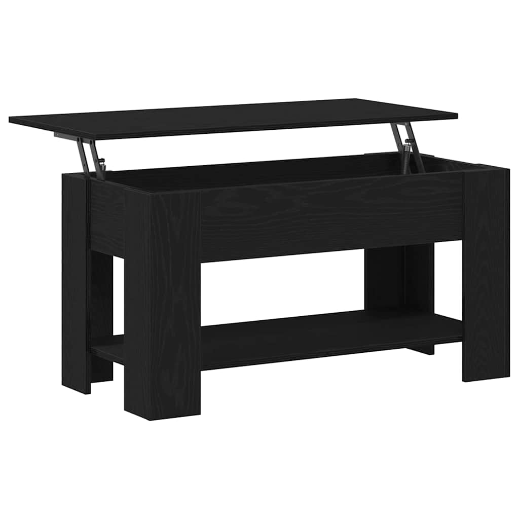 Couchtisch Schwarz Eichen-Optik 101 x 49 x 52 cm Holzwerkstoff
