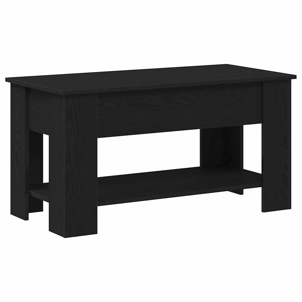 Couchtisch Schwarz Eichen-Optik 101 x 49 x 52 cm Holzwerkstoff