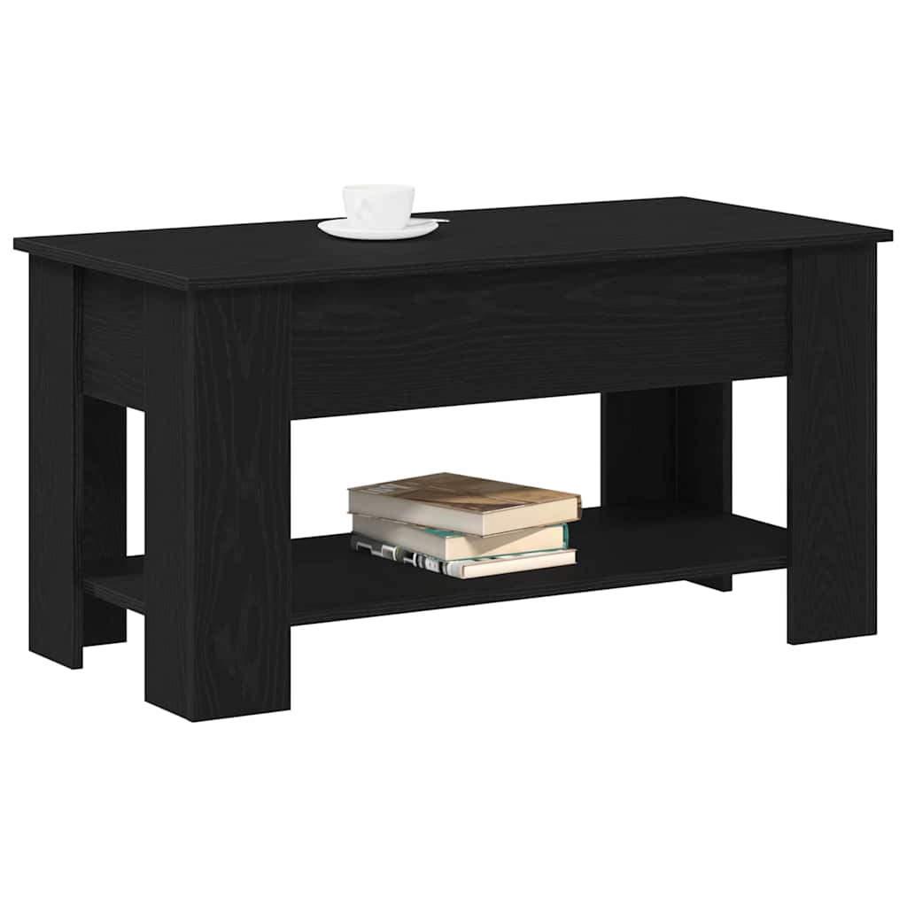Couchtisch Schwarz Eichen-Optik 101 x 49 x 52 cm Holzwerkstoff