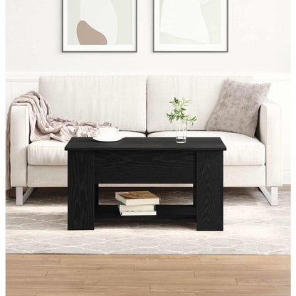 Couchtisch Schwarz Eichen-Optik 79 x 49 x 41 cm Holzwerkstoff