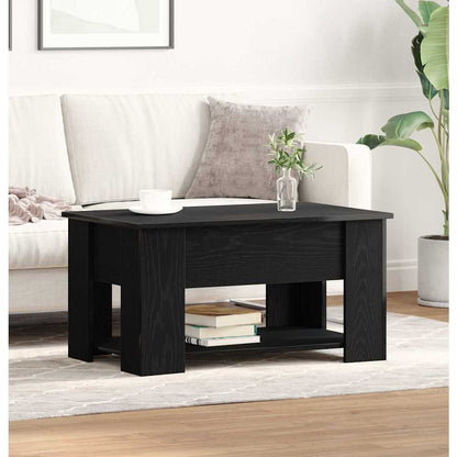 Couchtisch Schwarz Eichen-Optik 79 x 49 x 41 cm Holzwerkstoff