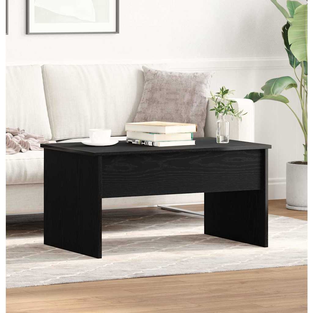 Couchtisch Schwarz Eichen-Optik 80 x 50,5 x 41,5 cm