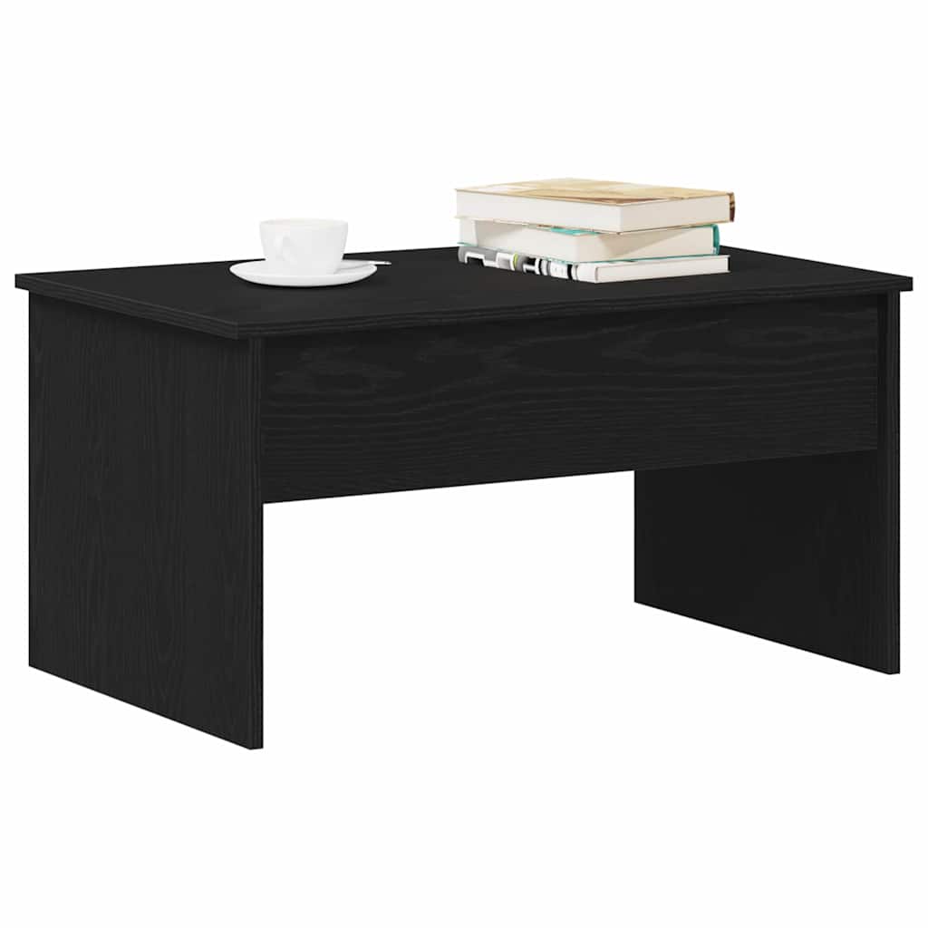 Couchtisch Schwarz Eichen-Optik 80 x 50,5 x 41,5 cm