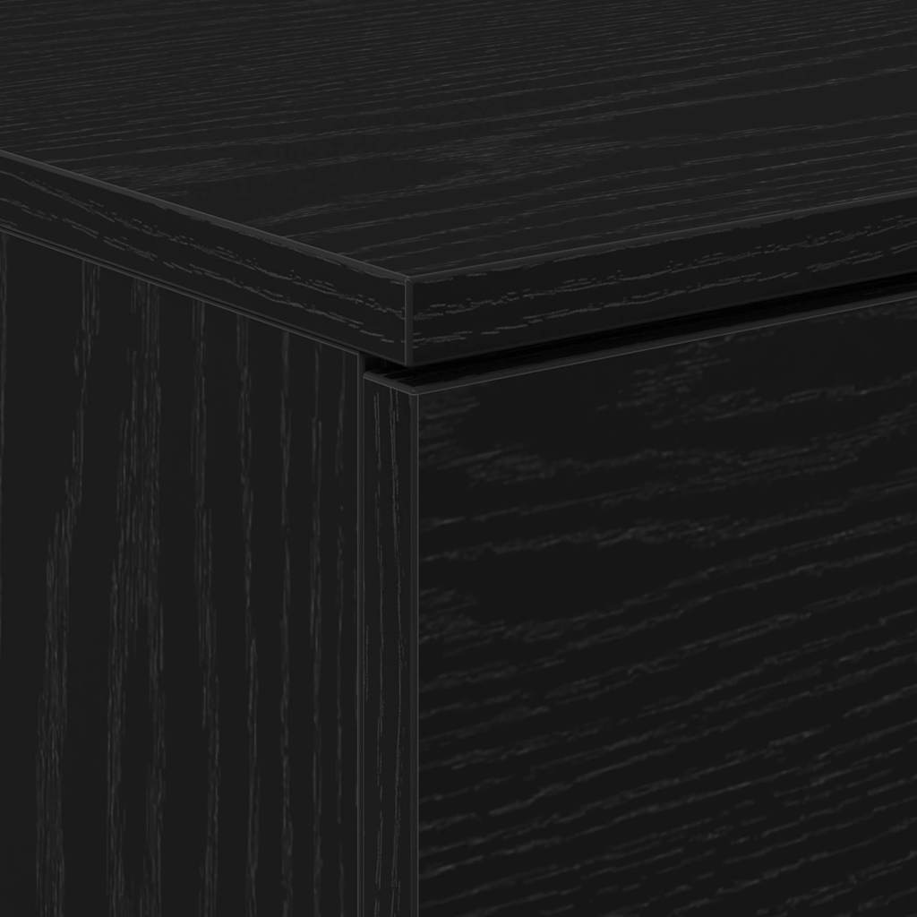 Nachttisch Schwarz Eichen-Optik 40 x 65 x 65 cm Holzwerkstoff