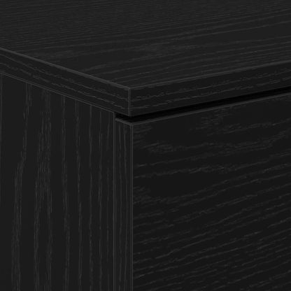 Nachttisch Schwarz Eichen-Optik 40 x 65 x 65 cm Holzwerkstoff