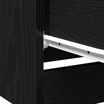 Nachttisch Schwarz Eichen-Optik 40 x 65 x 65 cm Holzwerkstoff