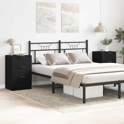 Nachttisch 2 Stk. Schwarz Eichen-Optik 40 x 65 x 65 cm