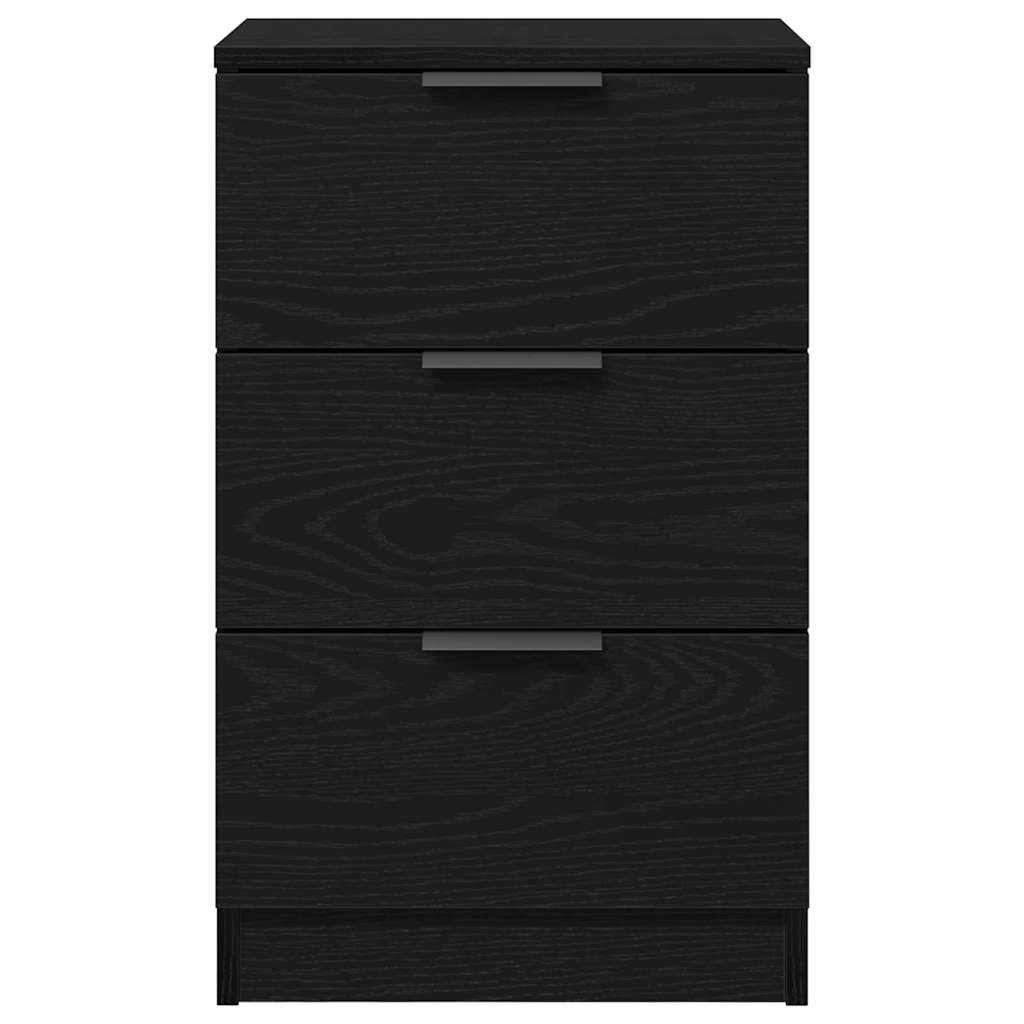 Nachttisch 2 Stk. Schwarz Eichen-Optik 40 x 65 x 65 cm