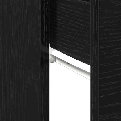 Konsolentisch Schwarz Eichen-Optik 30 x 36 x 75 cm