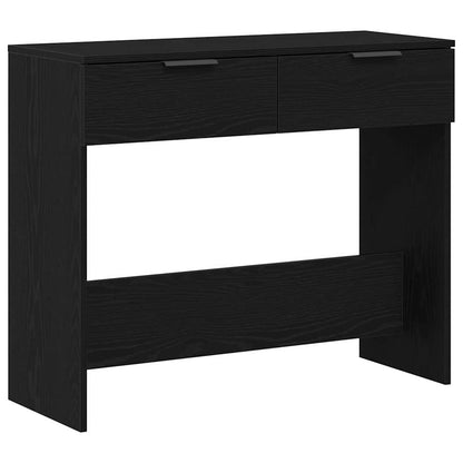 Konsolentisch Schwarz Eichen-Optik 30 x 36 x 75 cm
