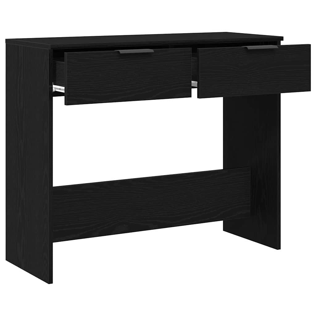 Konsolentisch Schwarz Eichen-Optik 30 x 36 x 75 cm