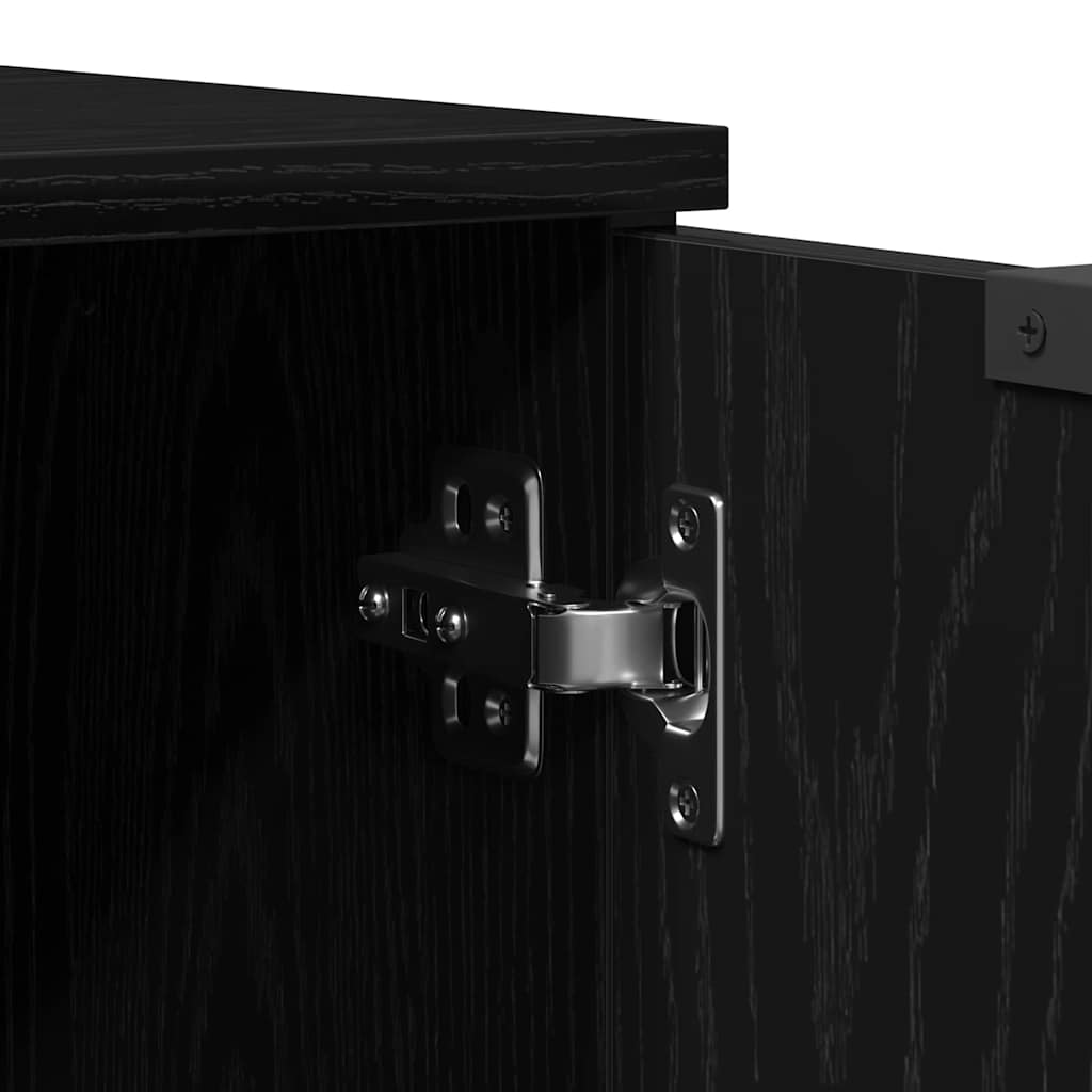 TV-Schrank Schwarz Eichen-Optik 102 x 35 x 36.5 cm