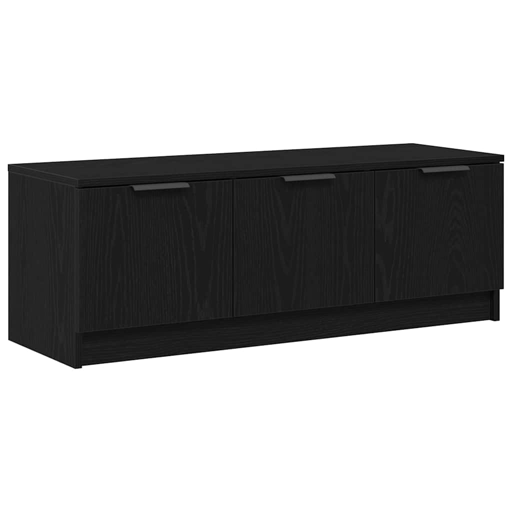 TV-Schrank Schwarz Eichen-Optik 102 x 35 x 36.5 cm