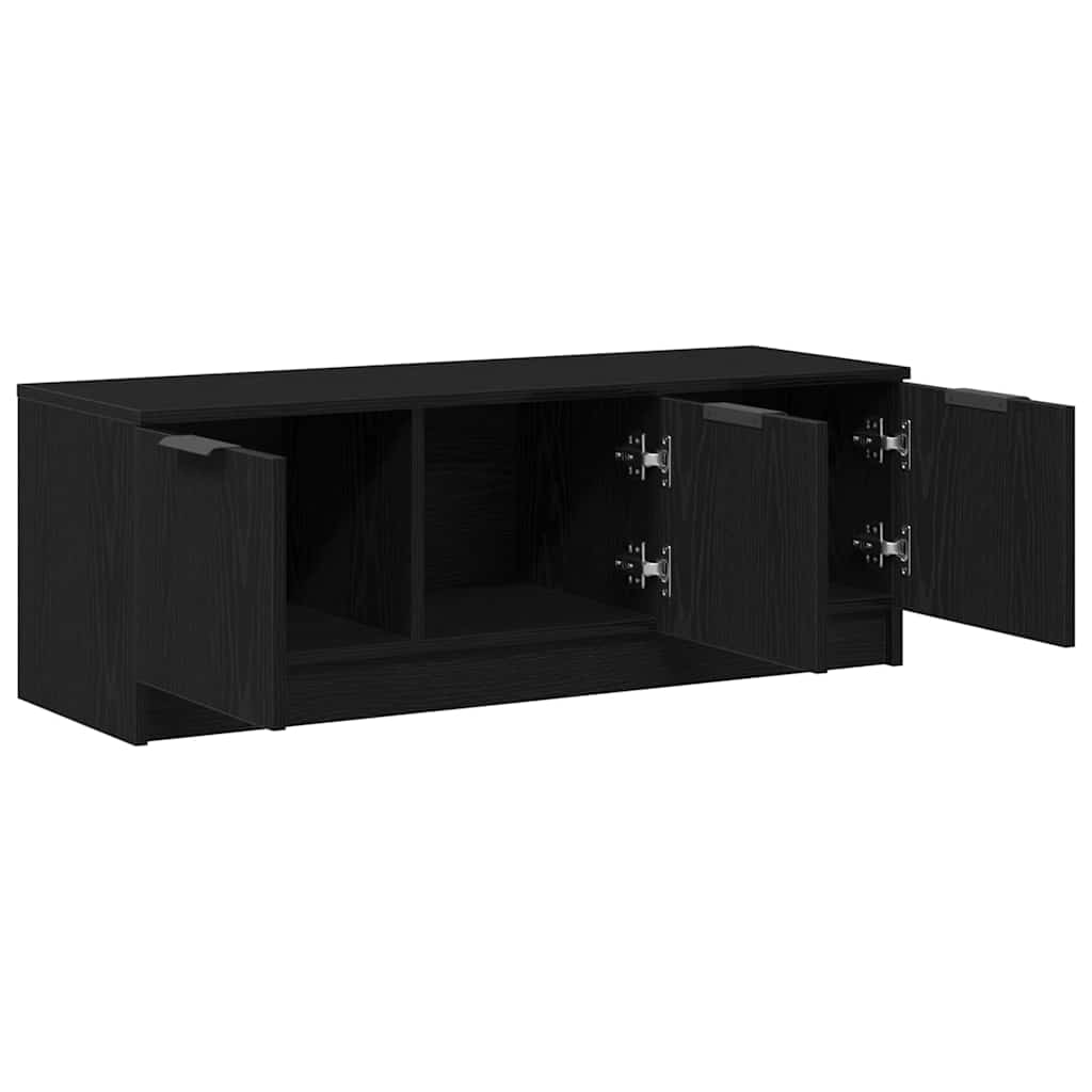 TV-Schrank Schwarz Eichen-Optik 102 x 35 x 36.5 cm