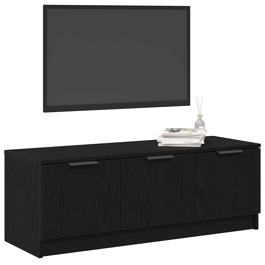 TV-Schrank Schwarz Eichen-Optik 102 x 35 x 36.5 cm