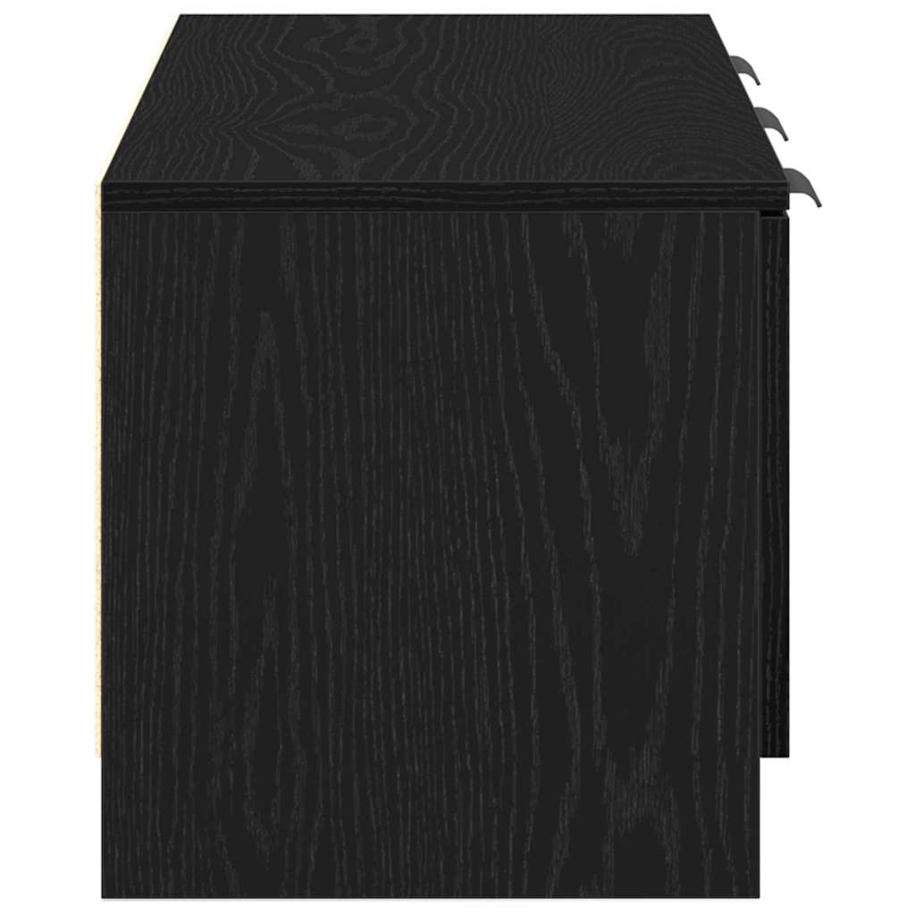 TV-Schrank Schwarz Eichen-Optik 102 x 35 x 36.5 cm