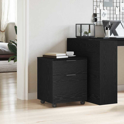 Aktenschrank Schwarz Eichen-Optik 45 x 38 x 54 cm Holzwerkstoff