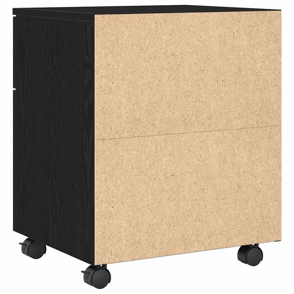 Aktenschrank Schwarz Eichen-Optik 45 x 38 x 54 cm Holzwerkstoff