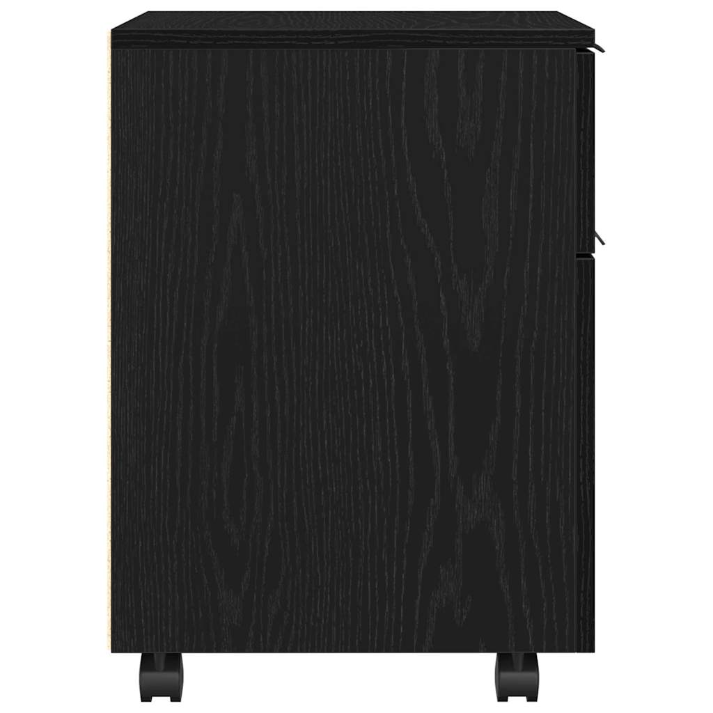 Aktenschrank Schwarz Eichen-Optik 45 x 38 x 54 cm Holzwerkstoff
