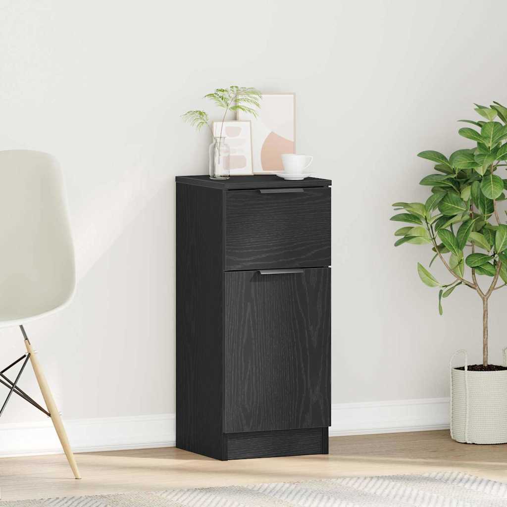 Sideboard Schwarz Eichen-Optik 30 x 30 x 70 cm Holzwerkstoff
