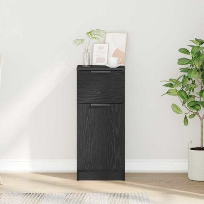 Sideboard Schwarz Eichen-Optik 30 x 30 x 70 cm Holzwerkstoff