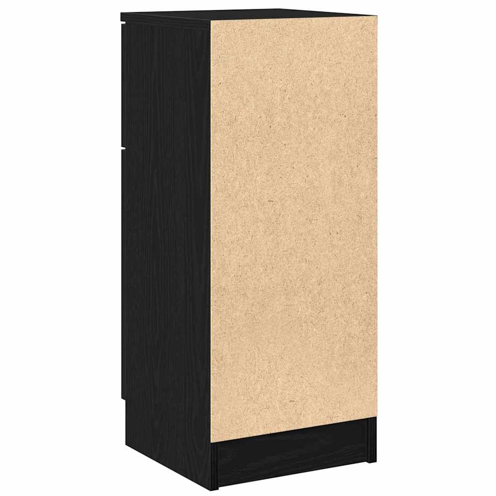 Sideboard 2 stk. Schwarz Eichen-Optik 30 x 30 x 70 cm