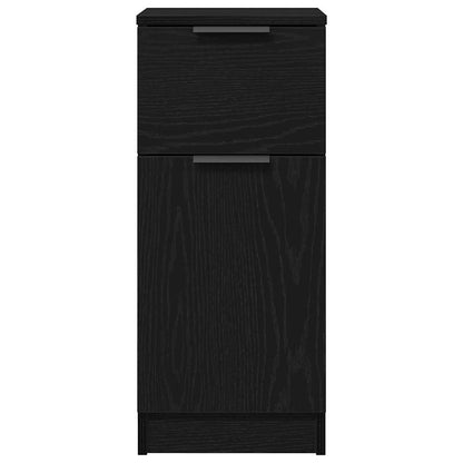 Sideboard 2 stk. Schwarz Eichen-Optik 30 x 30 x 70 cm