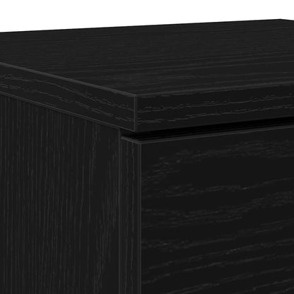 Sideboard Schwarz Eichen-Optik 30 x 30 x 70 cm Holzwerkstoff