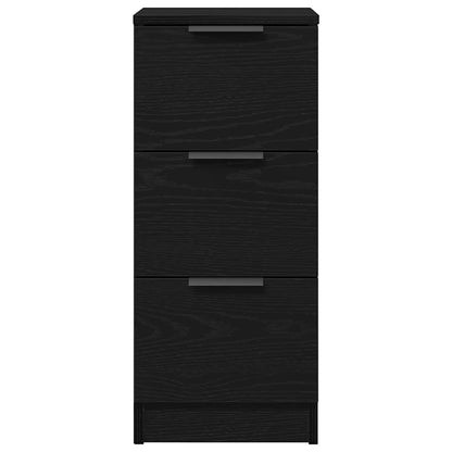 Sideboard 2 stk. Schwarz Eichen-Optik 30 x 30 x 70 cm