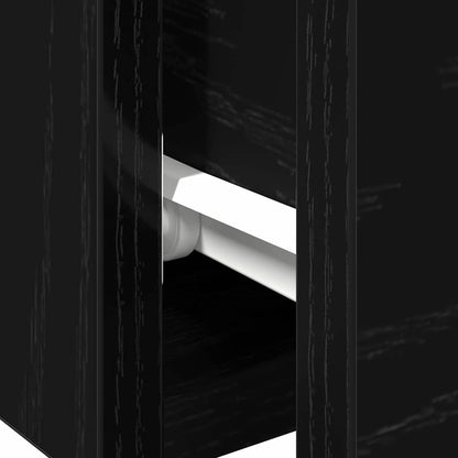 Wandschrank Schwarz Eichen-Optik 68 x 30 x 20 cm Holzwerkstoff