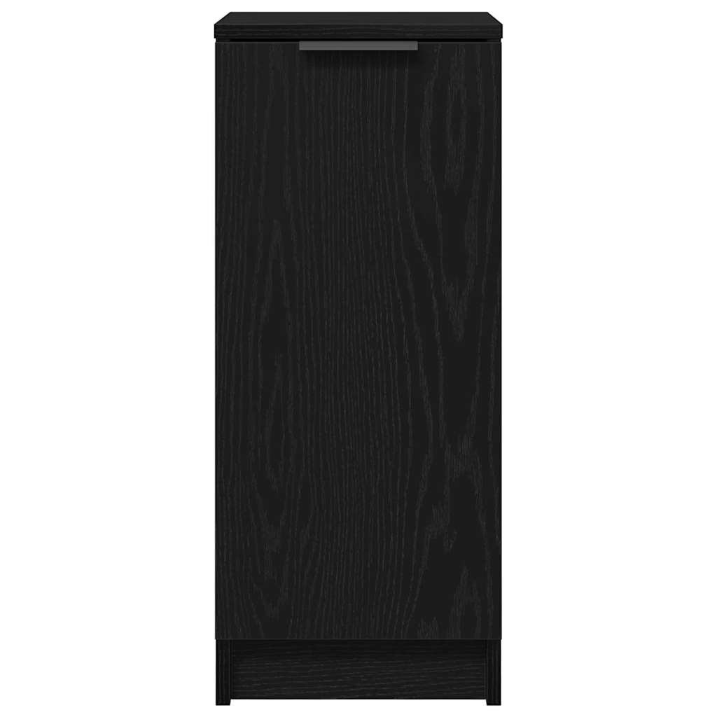 Schuhschrank mit Regal Schwarz Eichen-Optik 29,5 x 35 x 70 cm