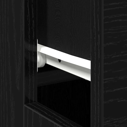 Schreibtisch Schwarz Eichen-Optik Holzwerkstoff
