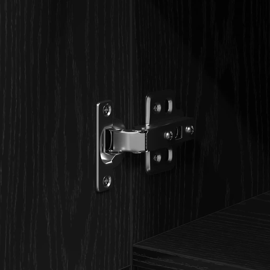 Schreibtisch Schwarz Eichen-Optik Holzwerkstoff