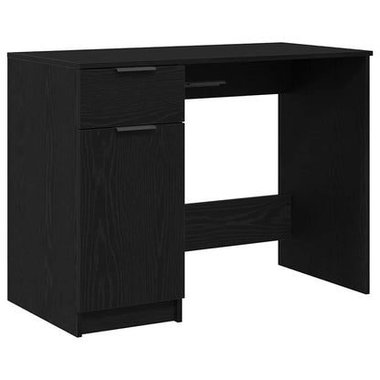 Schreibtisch Schwarz Eichen-Optik Holzwerkstoff