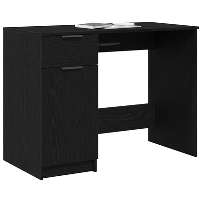 Schreibtisch Schwarz Eichen-Optik Holzwerkstoff