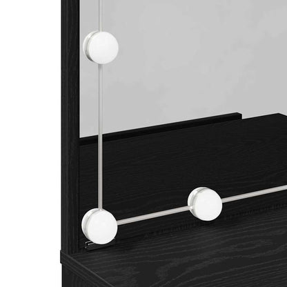 Schminktisch Schwarz Eichen-Optik 60 x 40 x 140 cm