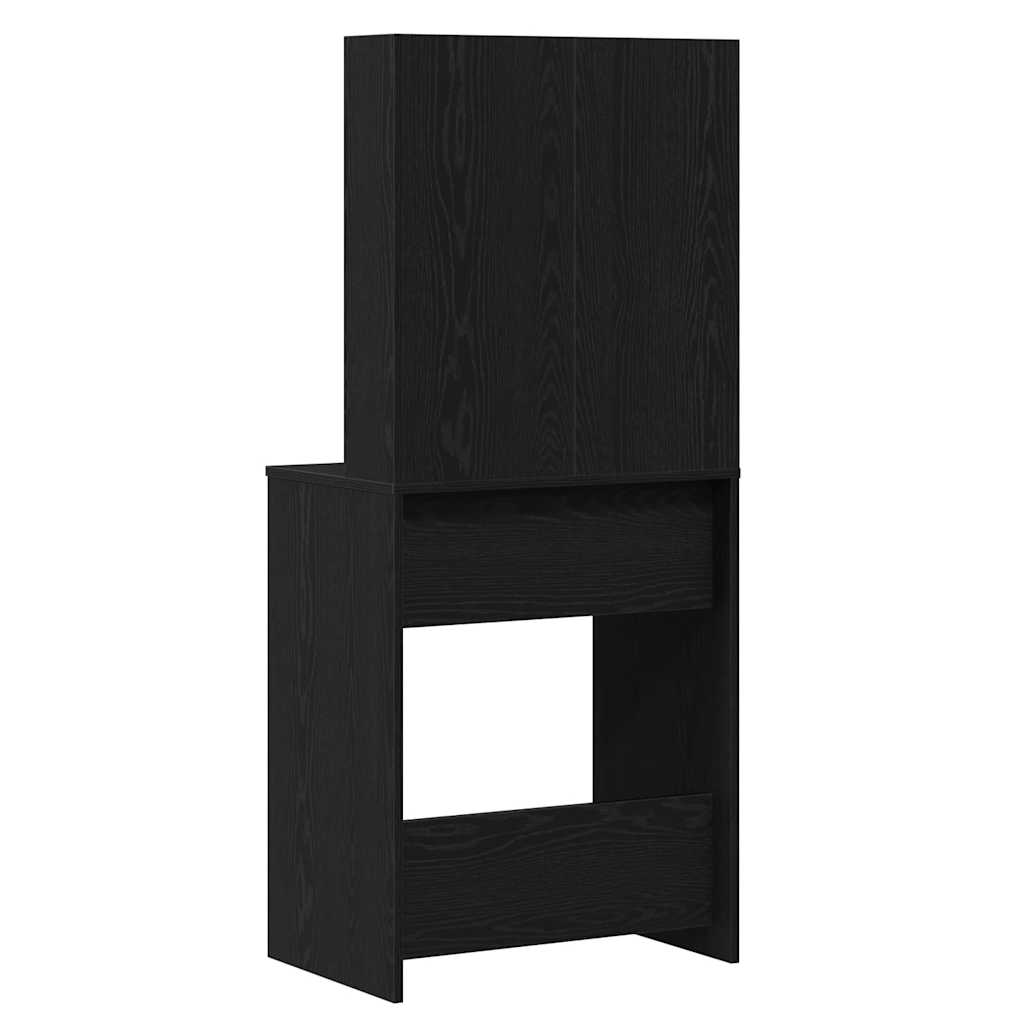 Schminktisch Schwarz Eichen-Optik 60 x 40 x 140 cm