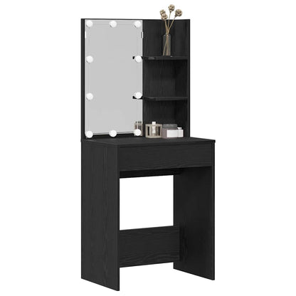 Schminktisch Schwarz Eichen-Optik 60 x 40 x 140 cm