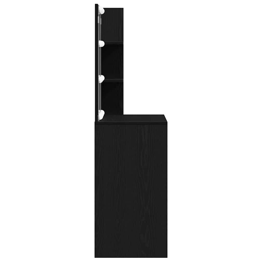 Schminktisch Schwarz Eichen-Optik 60 x 40 x 140 cm