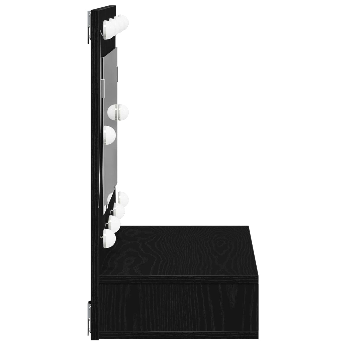Spiegelschrank Schwarz Eichen-Optik 90 x 31,5 x 62 cm