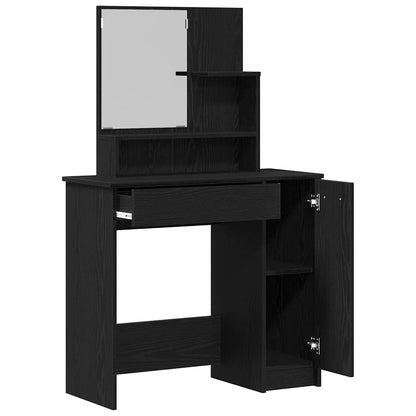 Schminktisch Schwarz Eichen-Optik 86.5 x 35 x 136 cm