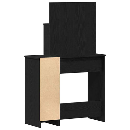 Schminktisch Schwarz Eichen-Optik 86.5 x 35 x 136 cm