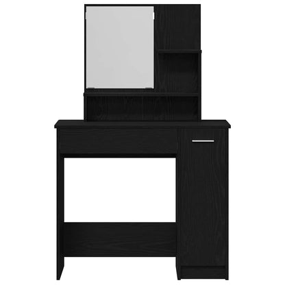 Schminktisch Schwarz Eichen-Optik 86.5 x 35 x 136 cm