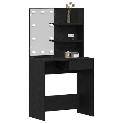 Schminktisch Schwarz Eichen-Optik 74.5 x 40 x 141 cm